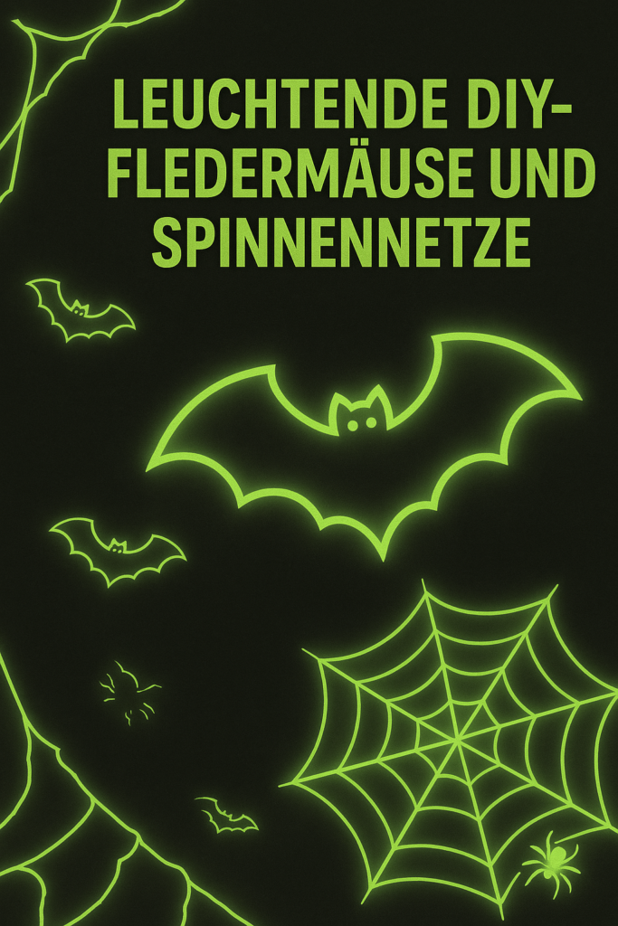 Leuchtende DIY-Fledermäuse & Spinnennetze