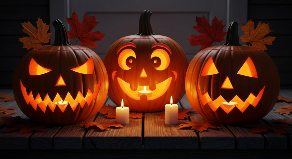 Kürbis schnitzen Vorlagen: 25 kostenlose Schnitzvorlagen